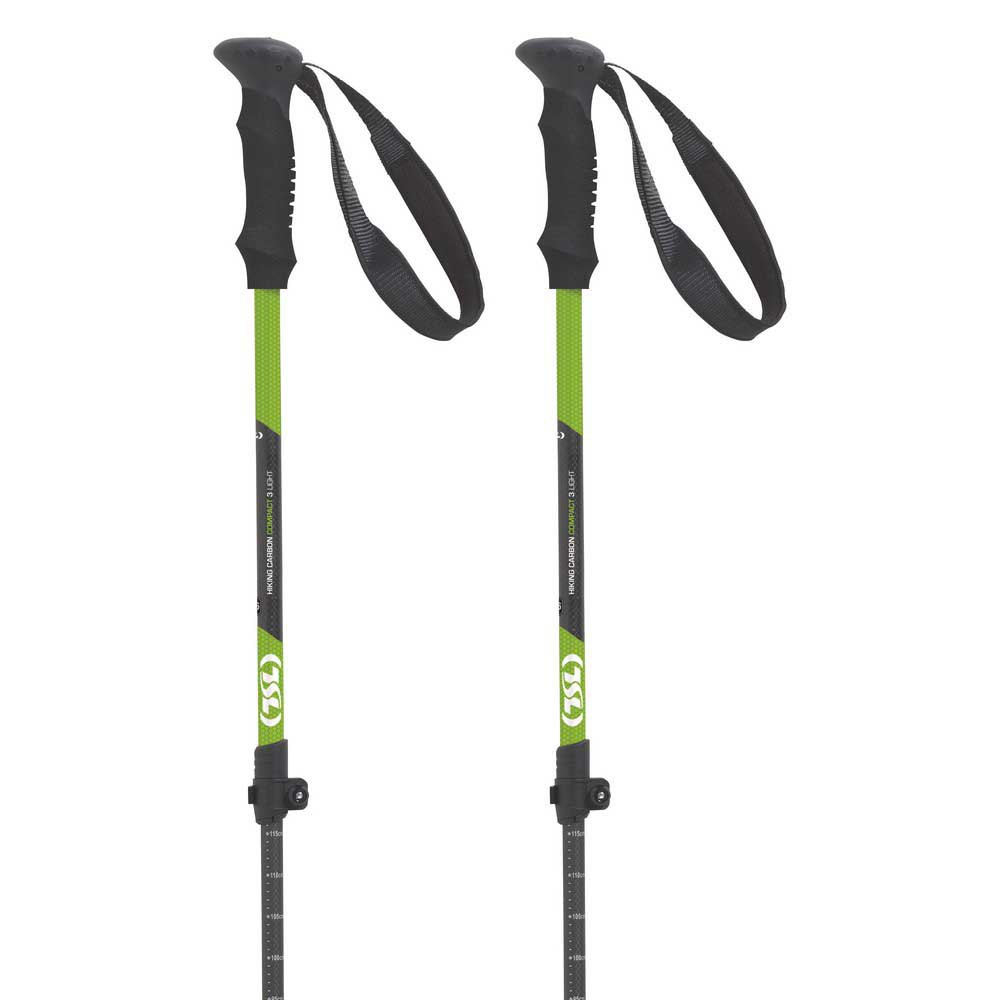 Tsl outdoor PFBHCC3L Hiking Carbon Comp 3 Light Поляки Зеленый Black / Green 60-125 cm