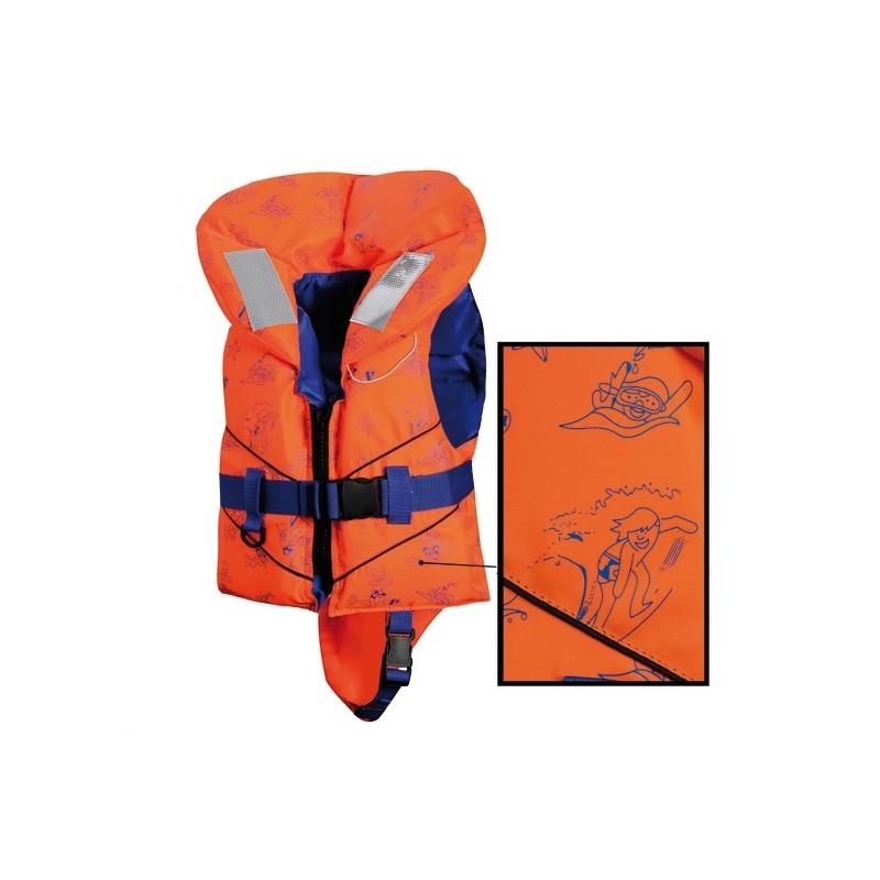 Спасательный жилет детский с паховой поддержкой и вспененным пластиком Top Quality SV-100 100N до 15 кг, Osculati 22.483.45