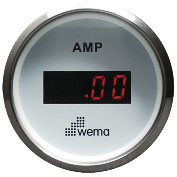 Амперметр с красным светодиодным дисплеем Wema AMP-KIT-WS 12/24 В 52 мм