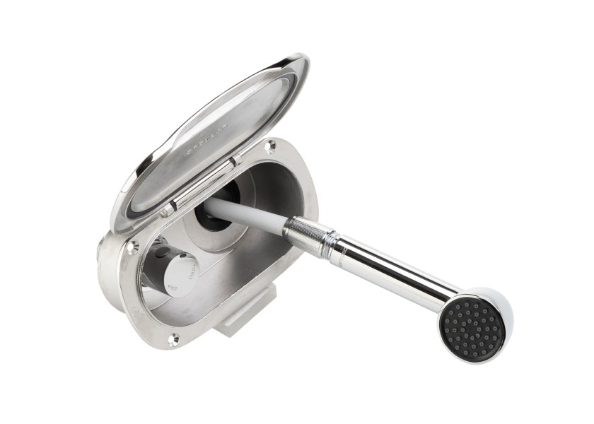 Купить Палубный душ KEJI из нержавеющей стали со смесителем / шланг из ПВХ 2,5 м 30275-bvs 7ft.ru в интернет магазине Семь Футов