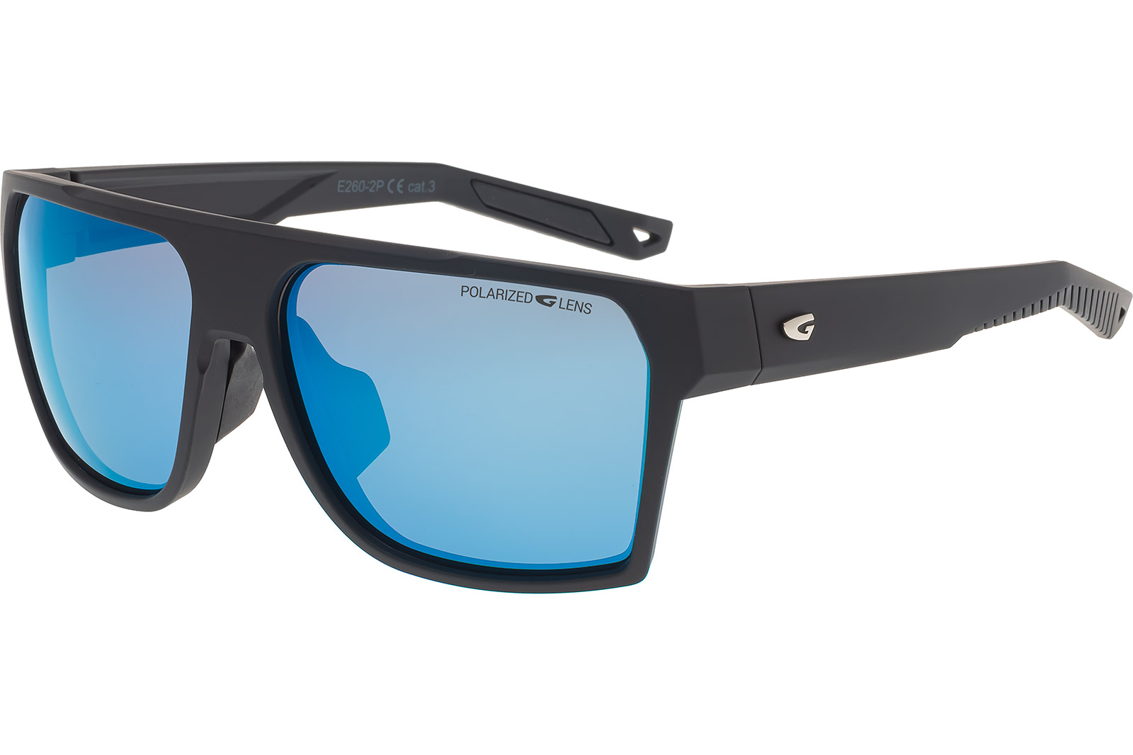 Купить Спортивные очки GOG Nazca / Matt Black / Polarized Reflex White-Blue, e260-2p 7ft.ru в интернет магазине Семь Футов
