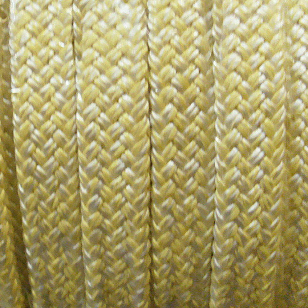 Трос плетеный для крепления кранцев из волокна Kevlar/Pes HT Benvenuti KEW/PES-COVER-W/Y-12 Ø12мм белый/желтый