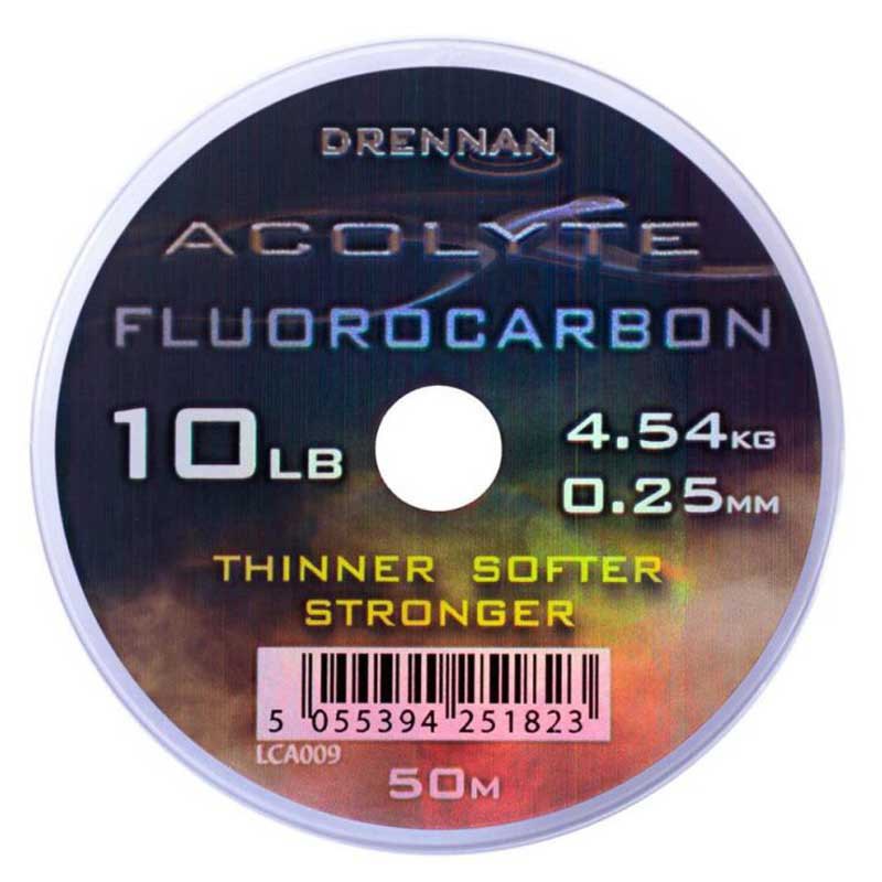 Drennan LCA008 Acolyte 50 m Флюорокарбон Серебристый Clear 0.230 mm