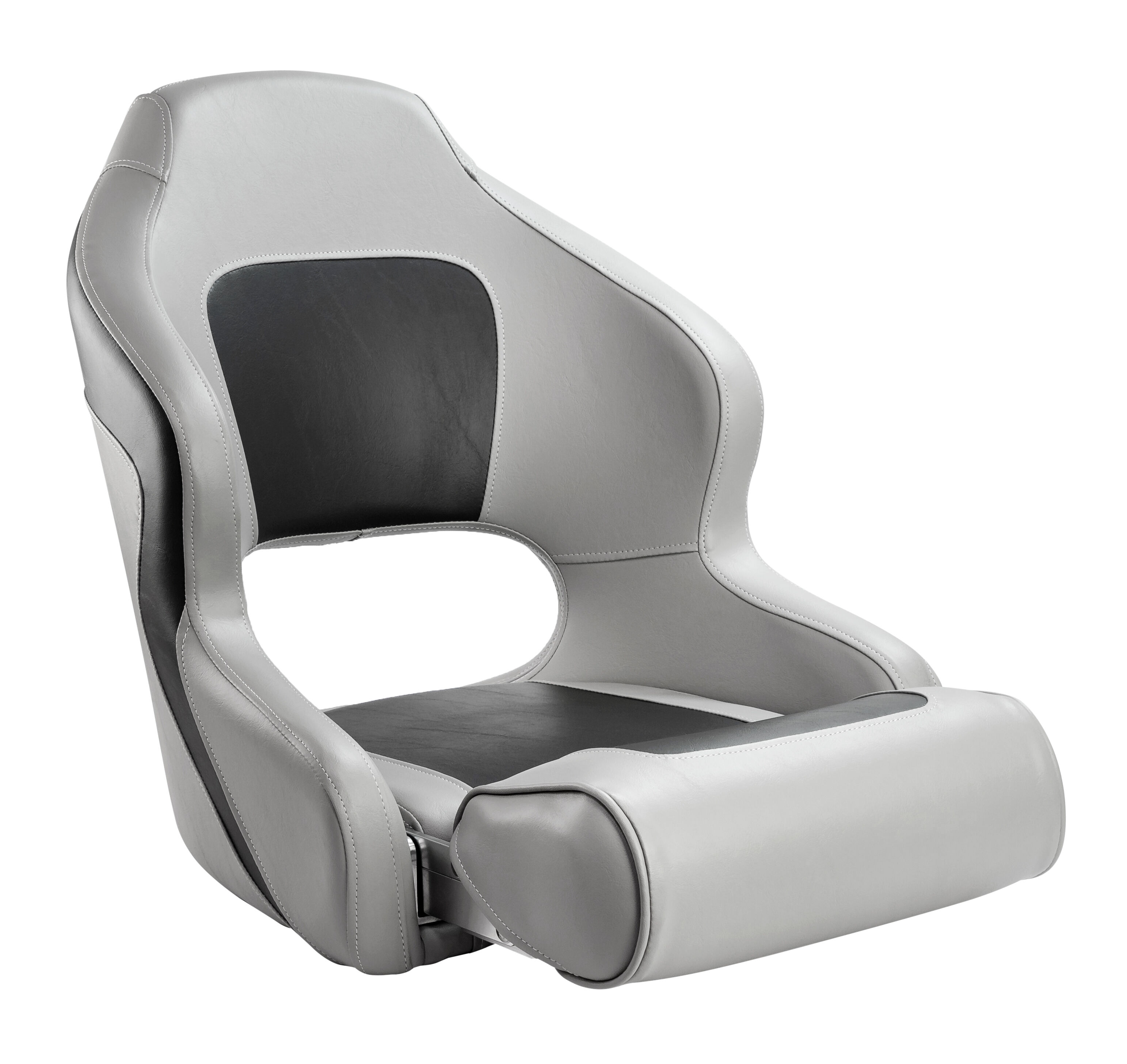 Купить Кресло с болстером Delux Sport Flip Up, обивка угольный/серый винил Marine Rocket 12182CG-MR 7ft.ru в интернет магазине Семь Футов