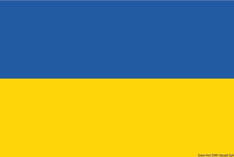 Купить Флаг Украины гостевой 50 х 75 см, Osculati 35.462.04 7ft.ru в интернет магазине Семь Футов