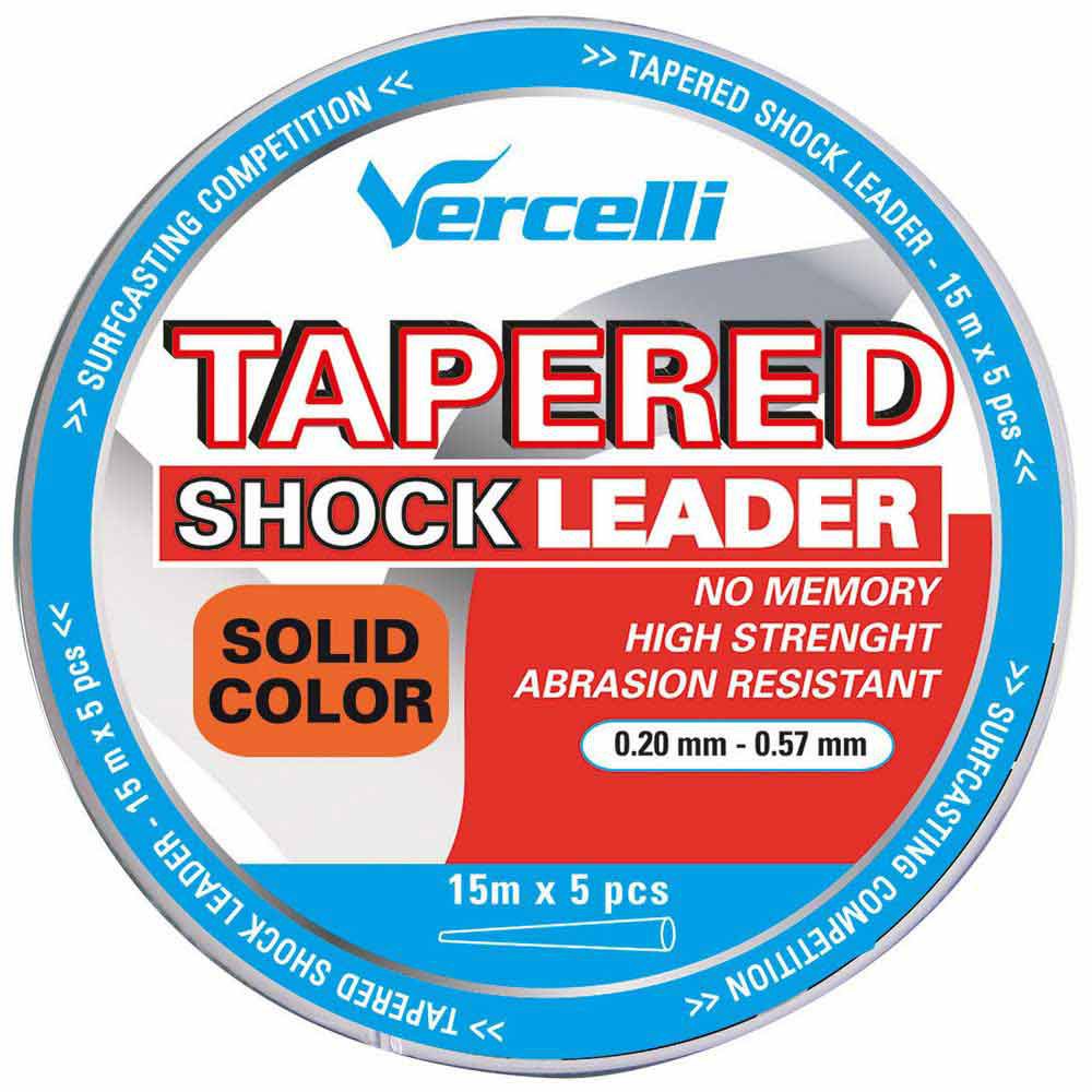Vercelli LVPN18 Tapered Shock Leader 15 M 10 единицы Оранжевый Orange 0.180-0.570 mm 