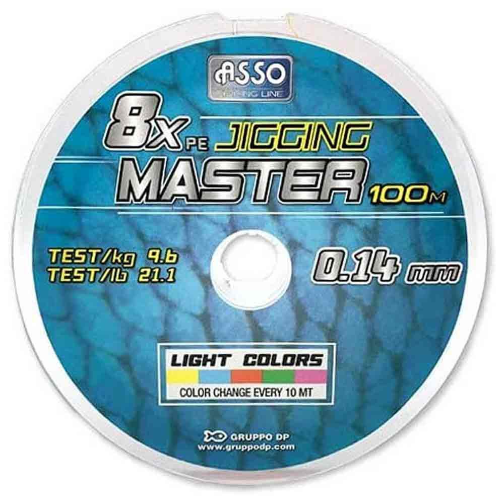 ASSO 8050043367266 Pe Jigging Master 100 m Плетеный Многоцветный Multicolor 0.230 mm 