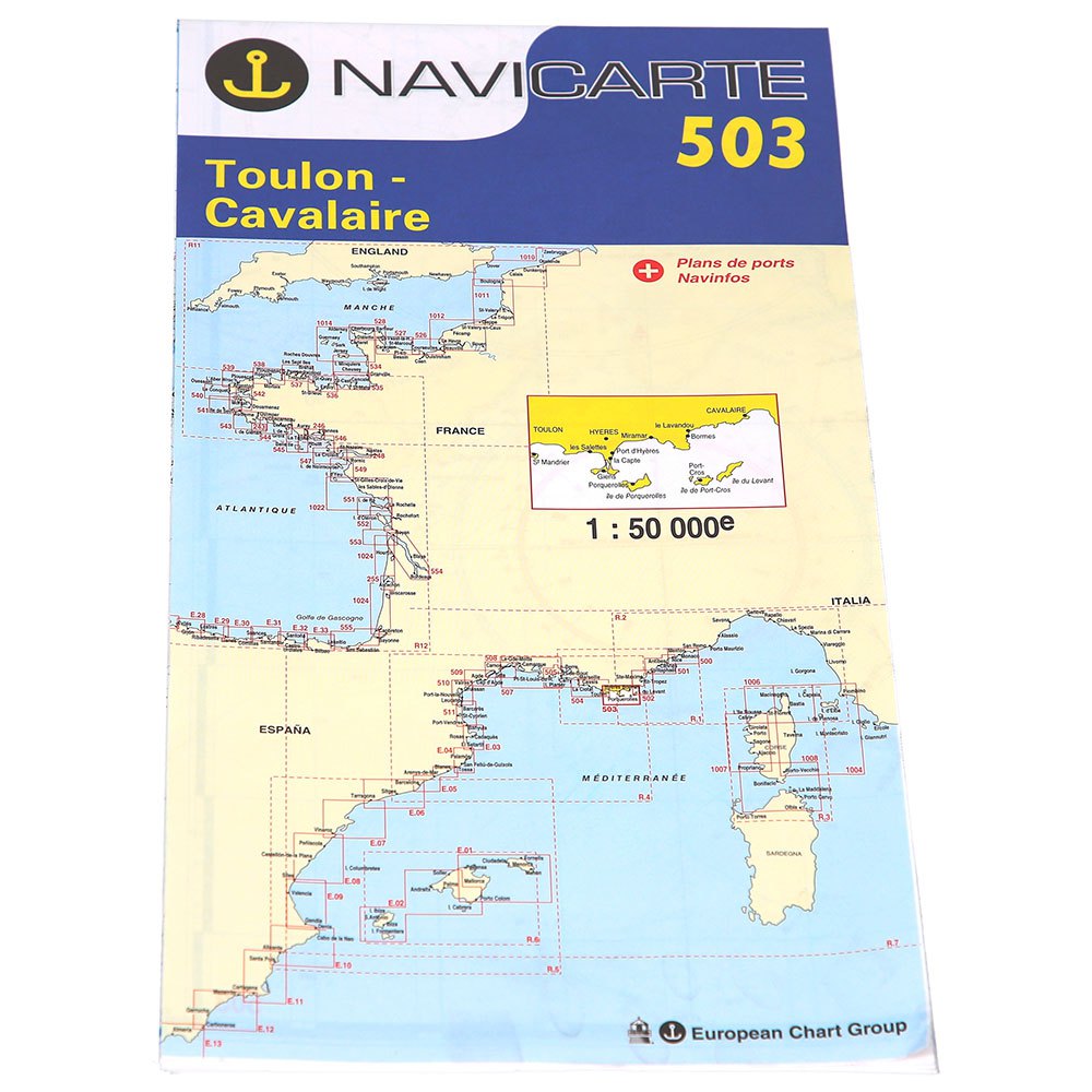 Plastimo 105120503 Toulon-Cavalaire-Hyères Islands Морская карта Blue / White