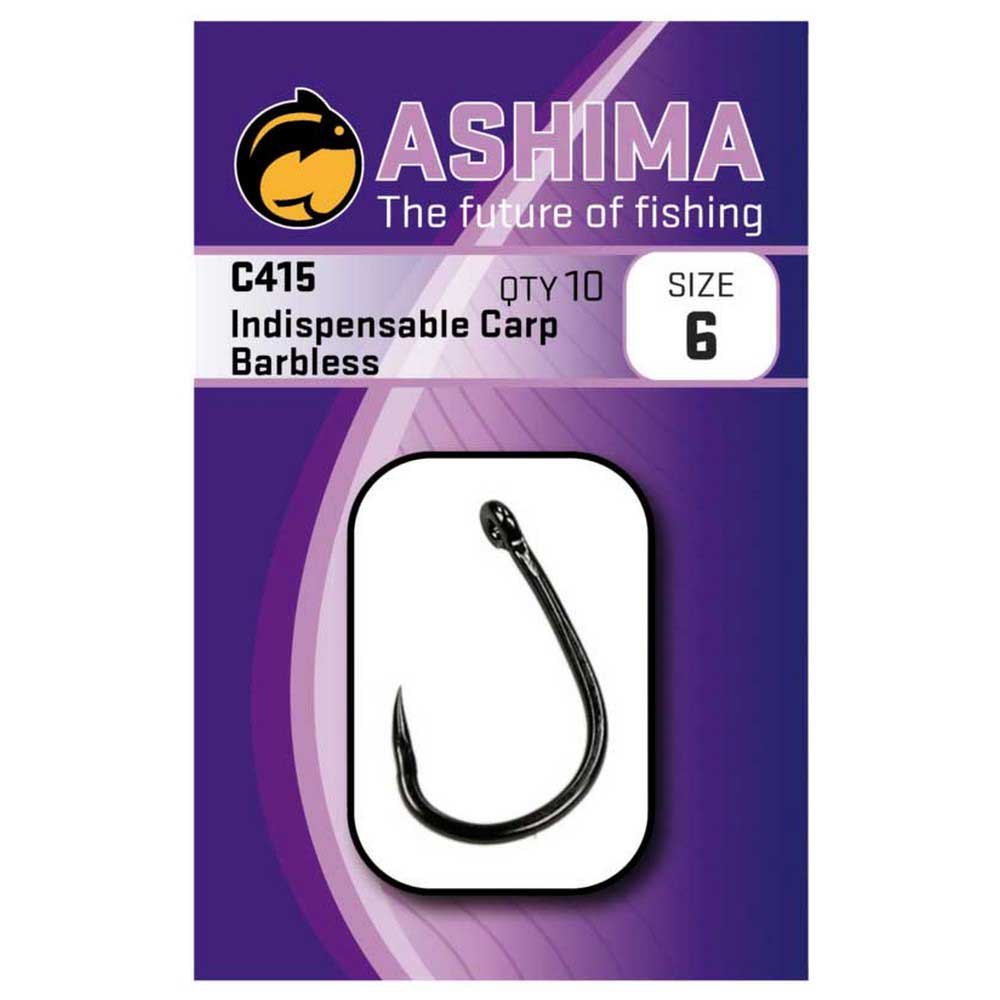 Ashima fishing AS4154 C415 Indispens Одноглазый Крючок Без Бородки Black Nickel 4