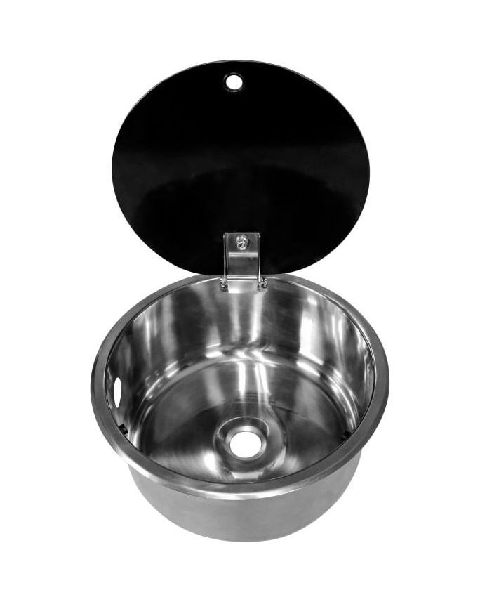 Купить Мойка круглая, стеклянная крышка, Marine Rocket MR531CSS 7ft.ru в интернет магазине Семь Футов