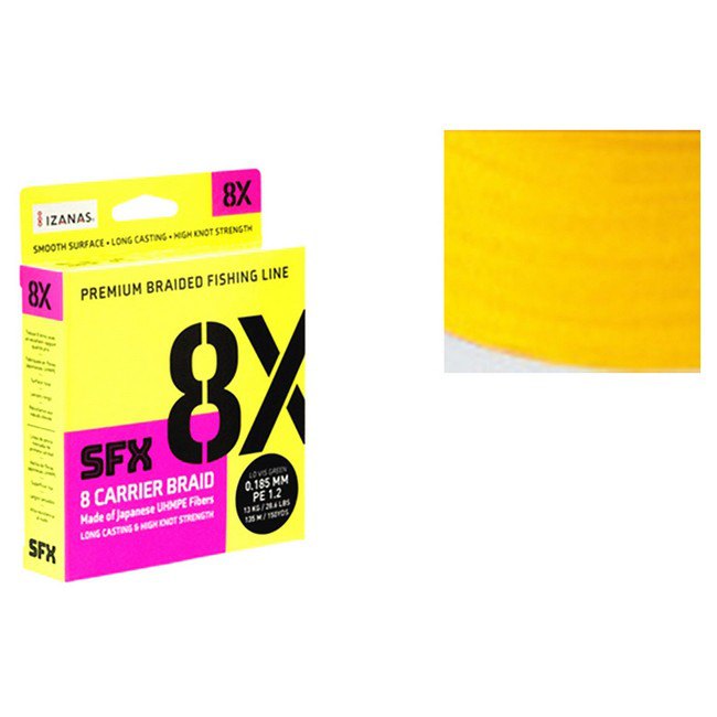 Sufix 13SUSFX8B165Y300Y 275 m 8X Линия 275 m Желтый  Hot Yellow 0.165 mm 