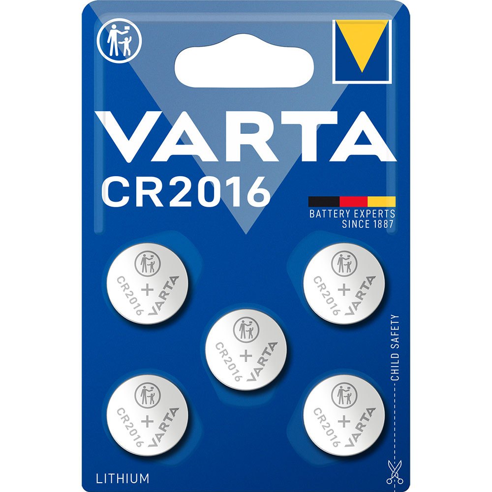Varta 38482 CR2016 Кнопка Батарея 5 единицы Серебристый Silver