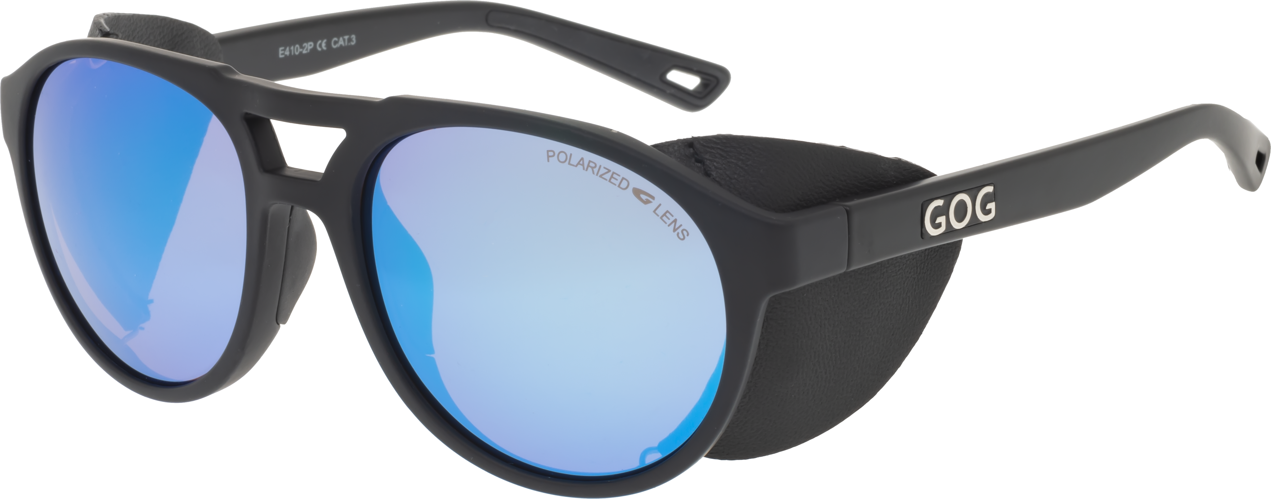 Купить Спортивные очки GOG Nanga / Matt Black / Polarized Reflex White-Blue, e410-2p 7ft.ru в интернет магазине Семь Футов