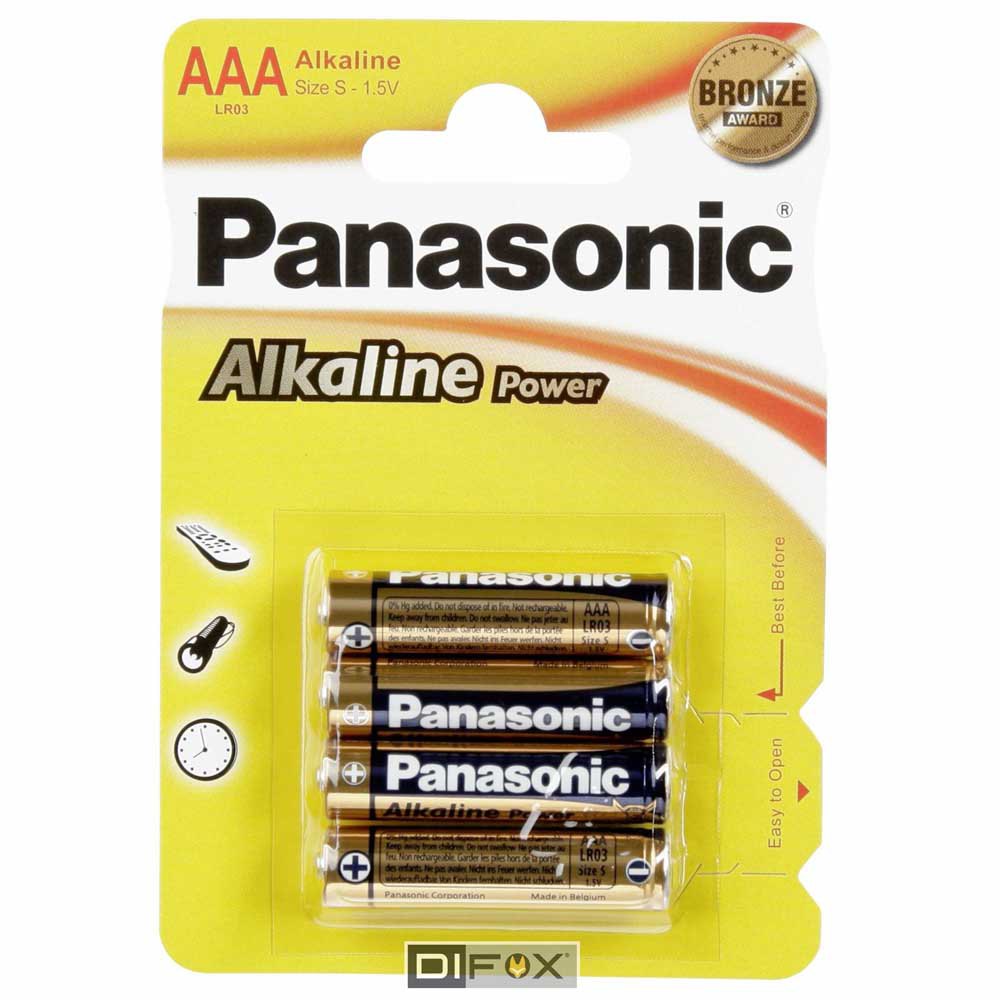 Panasonic 38460 Pack 4 LR-03 AAA Черный  Silver
