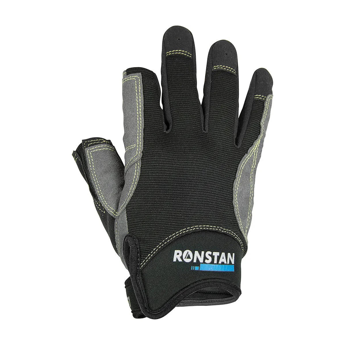 Перчатки спортивные без двух пальцев Ronstan CL710XXL размер XXL из Amara черный