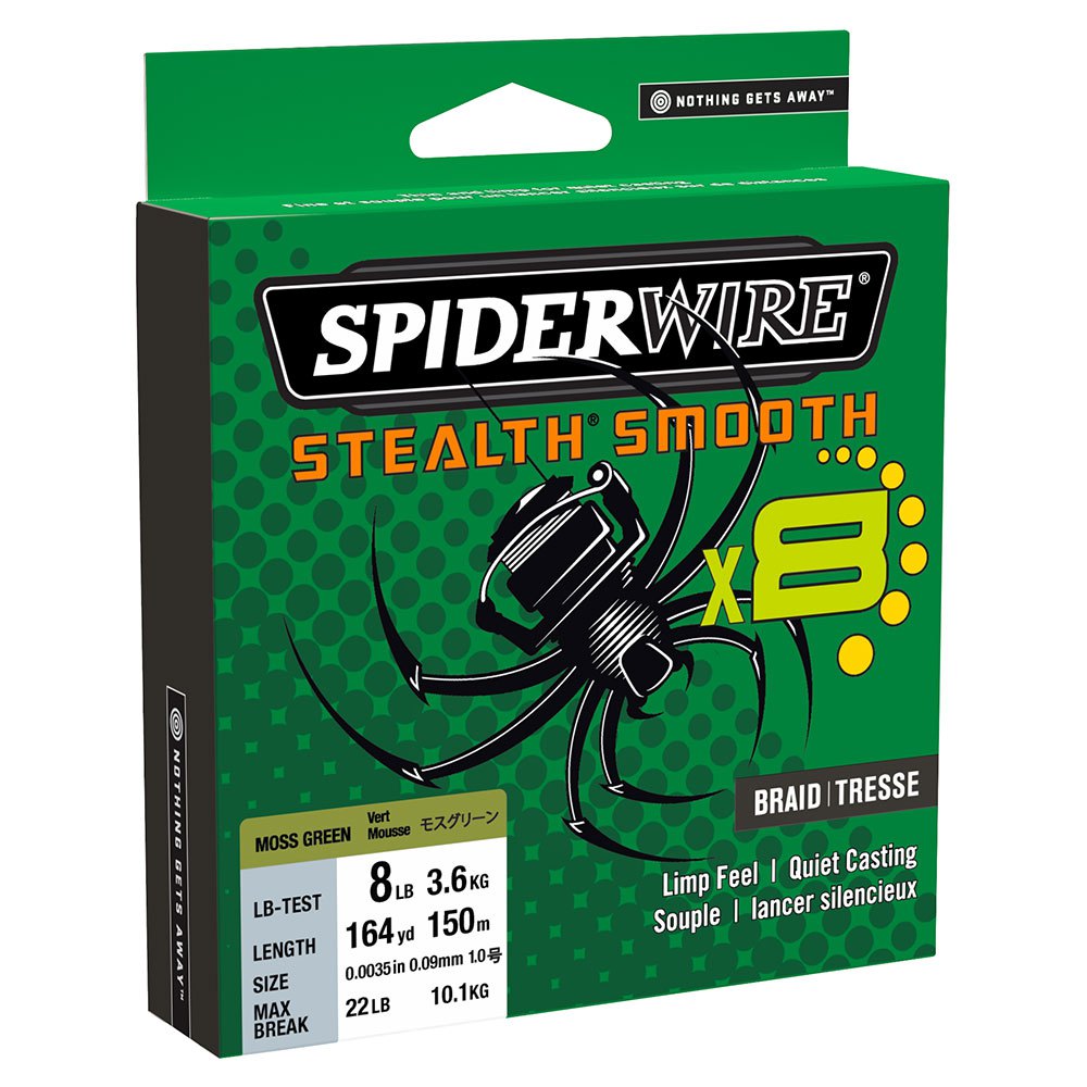 Spiderwire 1515601 Stealth Smooth 8 Тесьма 300 м Зеленый Moss Green 0.330 mm 