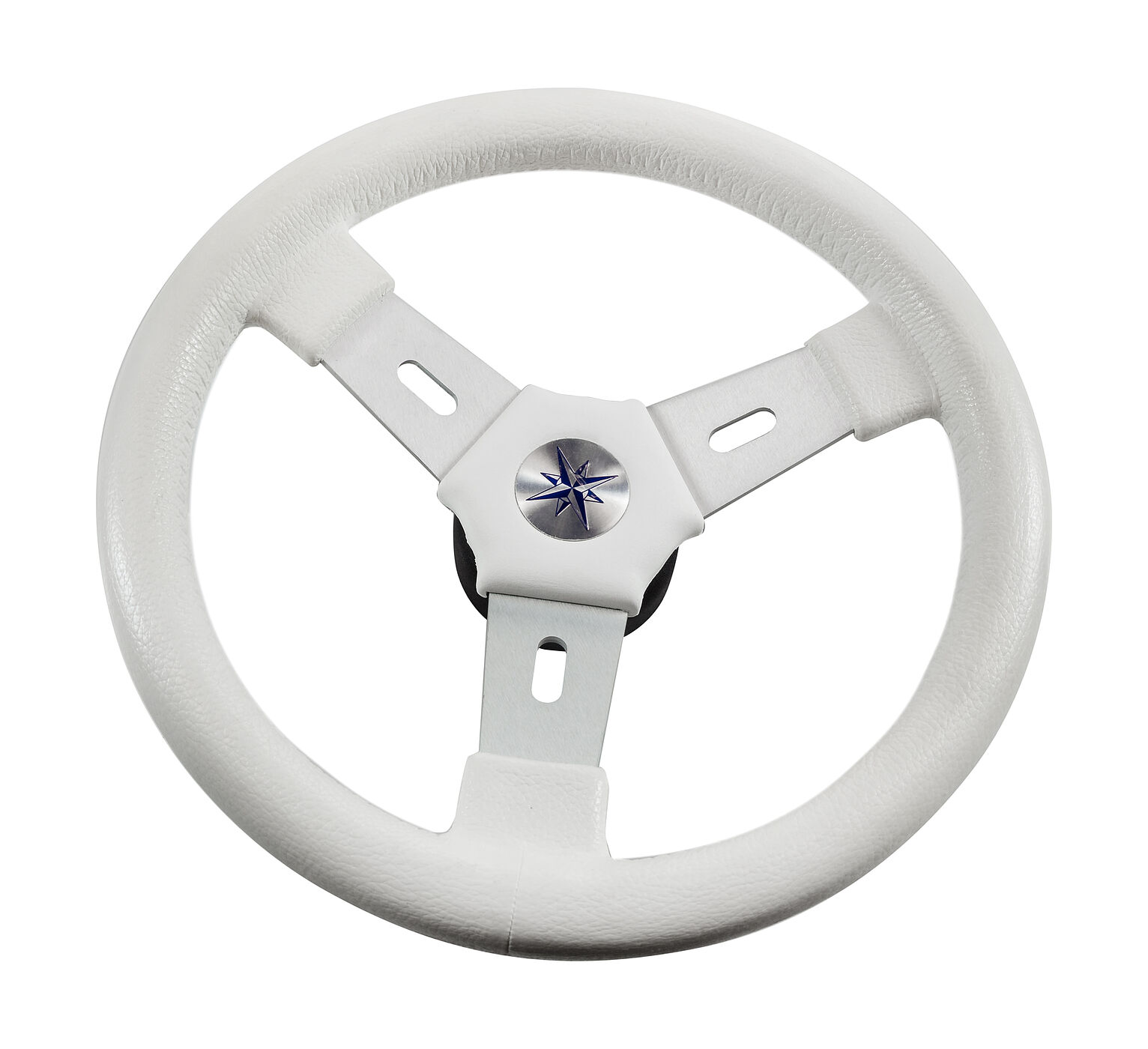 Купить Рулевое колесо ELBA обод белый, спицы серебрянные д.320 мм Volanti Luisi VN70311-08 7ft.ru в интернет магазине Семь Футов