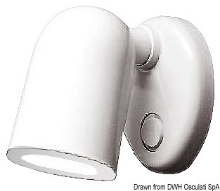 Точечный галогенный светильник Batsystem Tube 9405v 12/24В 5Вт белый свет с выключателем, Osculati 13.868.00
