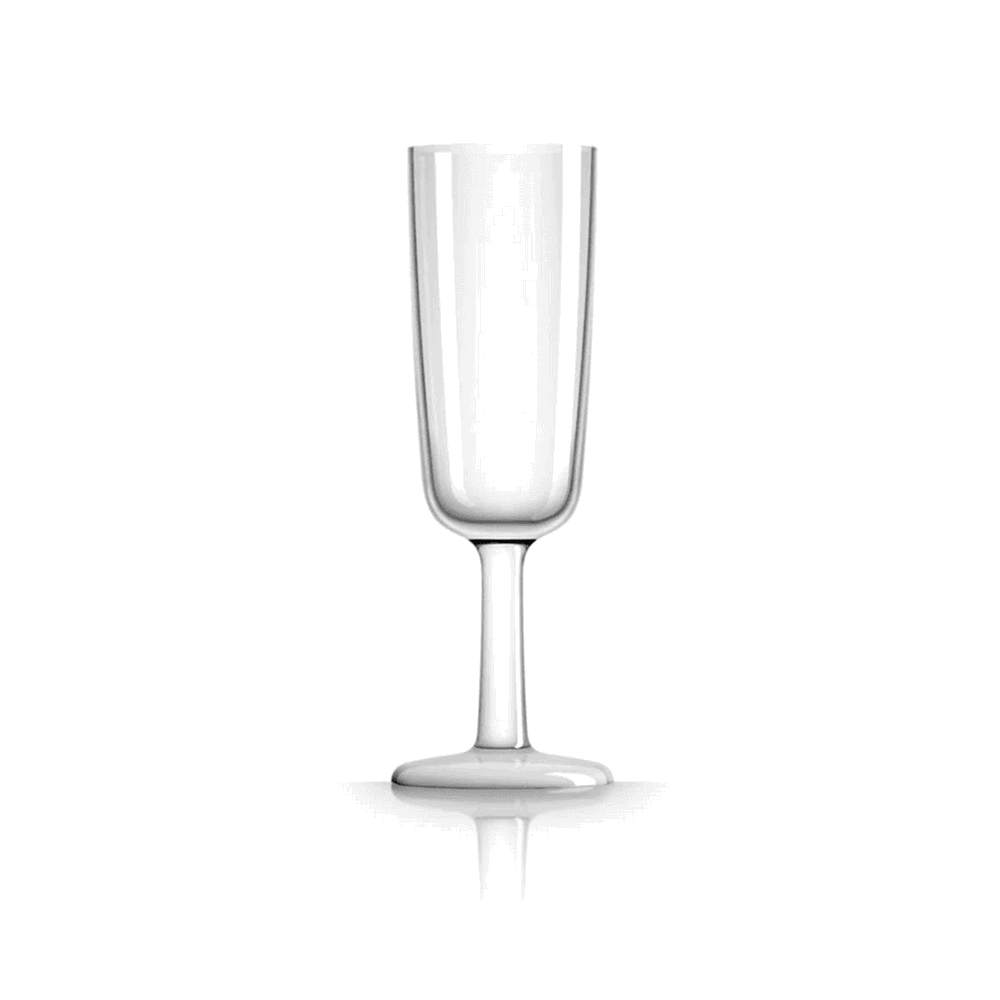 Бокал для шампанского Palm Outdoor PM813S Ø65мм 185мм 180мл из прозрачного тритана с белым основанием
