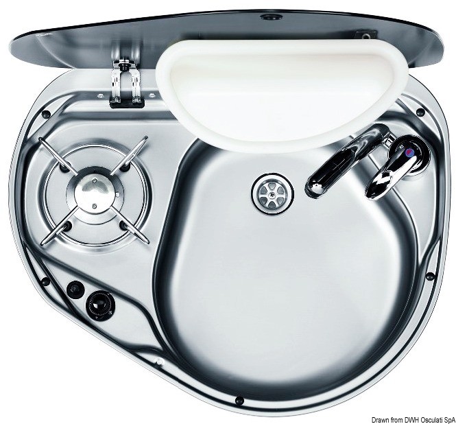Купить Hob and right sink w/tilted glas lid, 50.804.20 7ft.ru в интернет магазине Семь Футов