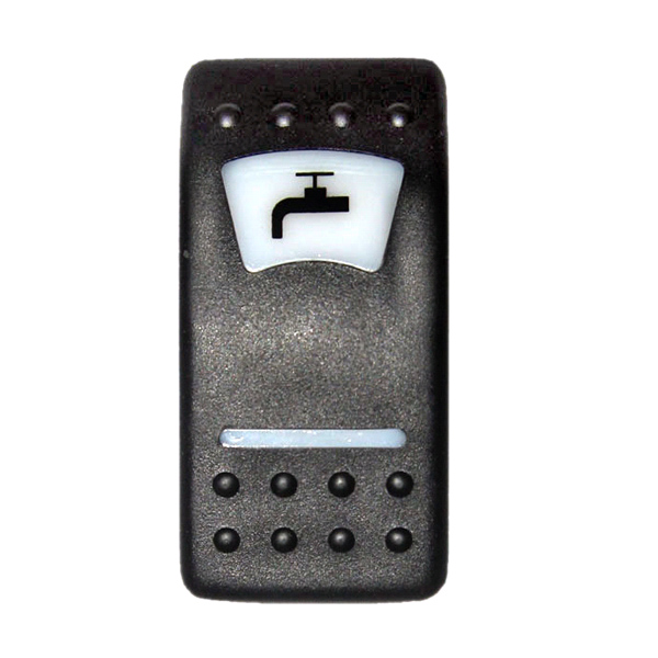 Клавиша выключателя "Водяная система" TMC 008-039908 из чёрного пластика