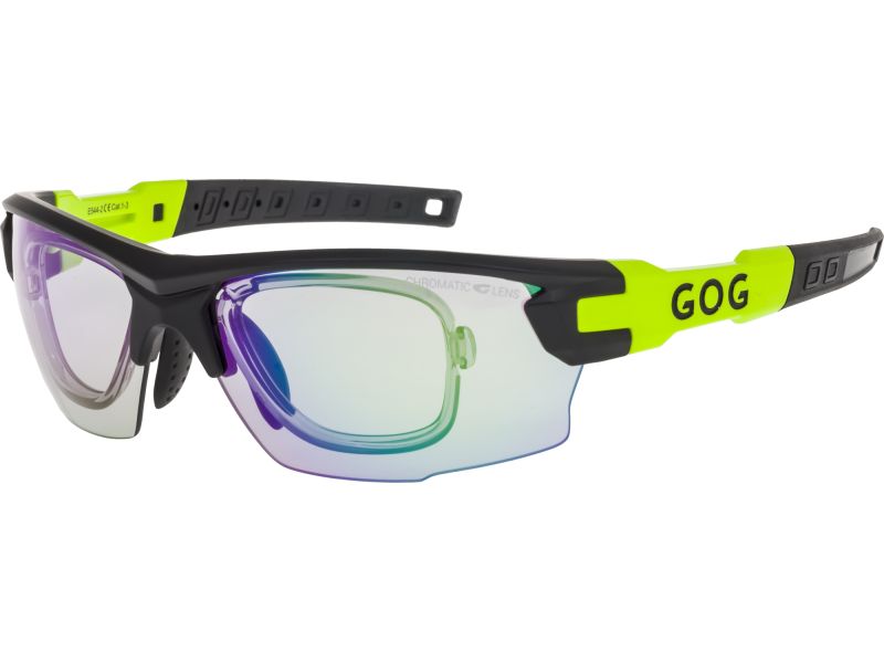 Купить Спортивные очки с диоптриями GOG Steno C / Matt Black-Green / Photochromic Green Lens, rx-e544-2cr 7ft.ru в интернет магазине Семь Футов