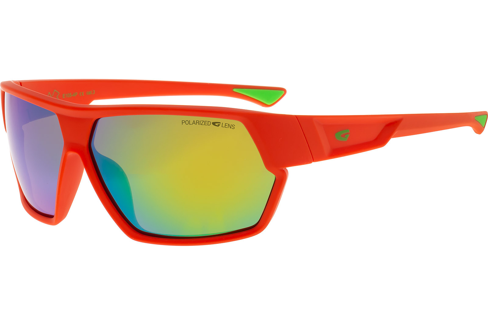 Купить Спортивные очки GOG G1 / Matt Neon Orange-Green / Polarized Green Lens, e105-4p 7ft.ru в интернет магазине Семь Футов