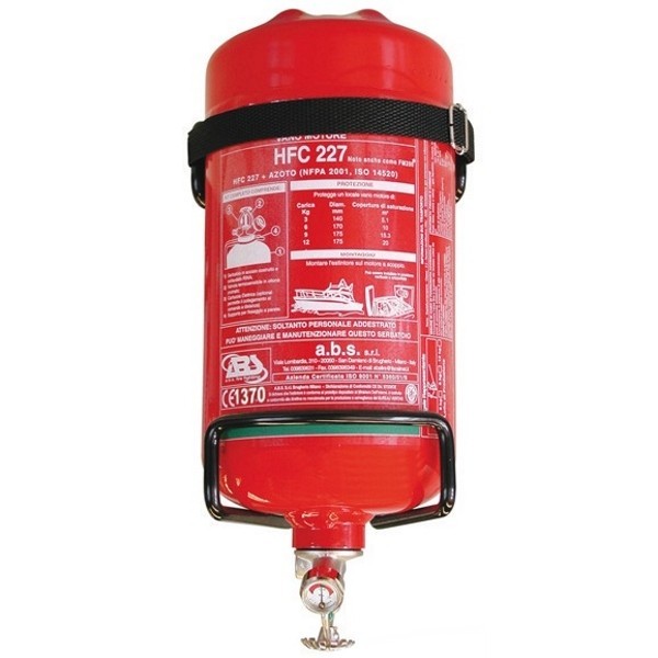 Система пожаротушения FM-200 RINA 12 л 190 x 600 мм, Osculati 31.520.22