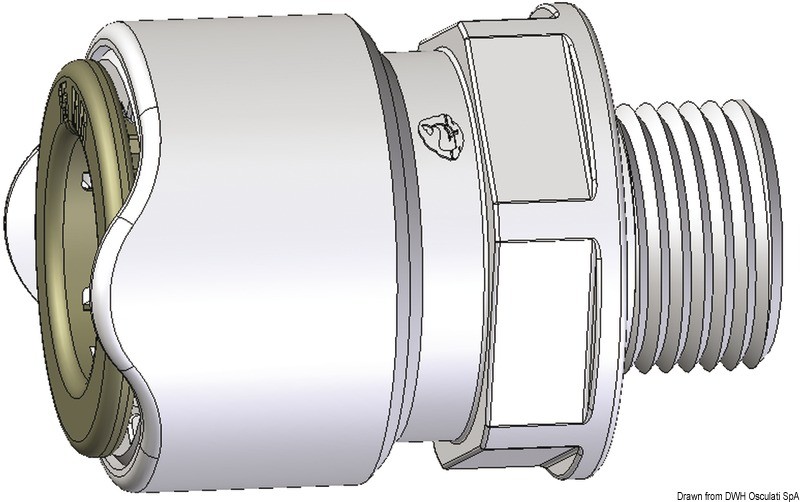 Купить Переходник Whale с наружной резьбой 1/2" BSP, Osculati 17.815.14 7ft.ru в интернет магазине Семь Футов