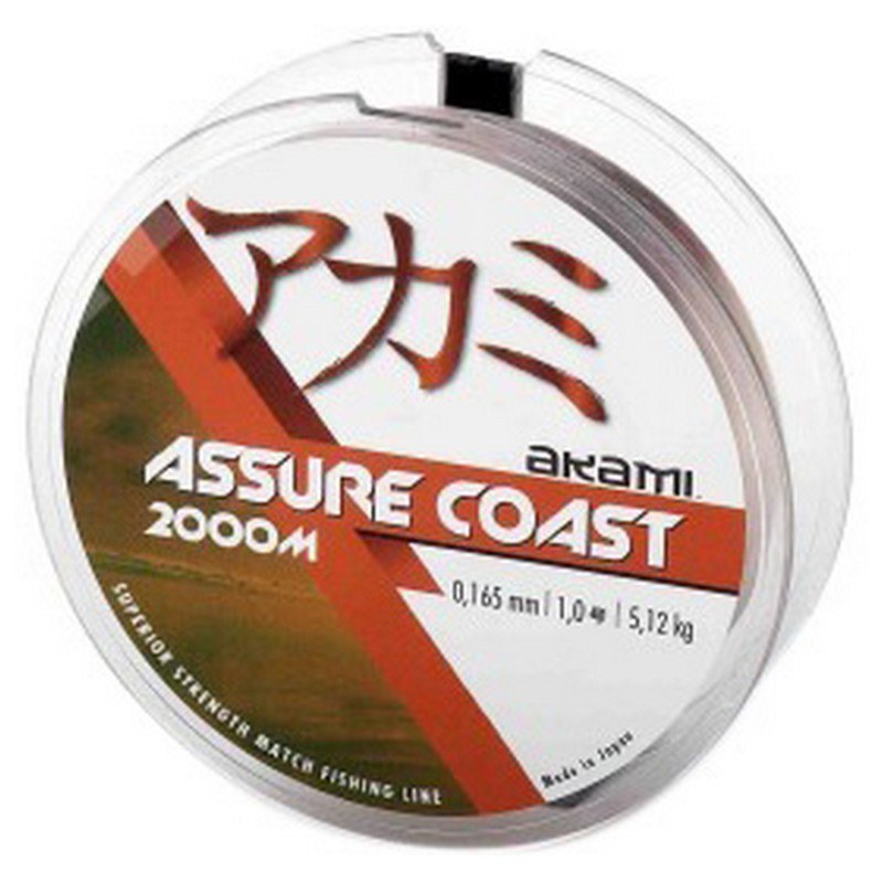 Рыболовная леска мононить Akami Assure Coast 053090 Ø0,200мм 2000м 7,22кг из светло-коричневого нейлона