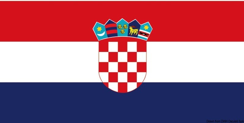 Флаг Хорватии гостевой 20 х 30 см, Osculati 35.457.01