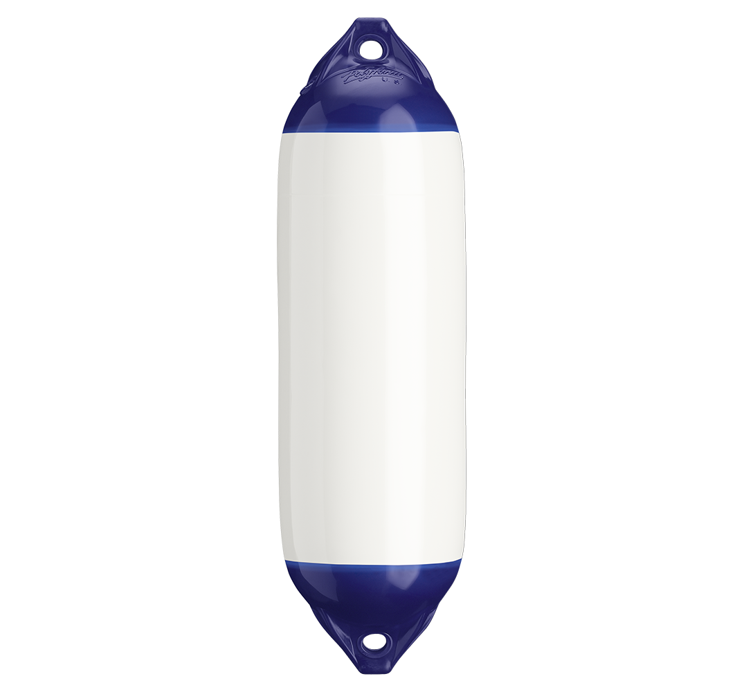 Кранец Polyform US F02 белый с синим рымом 191х660, Osculati 33.512.08