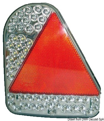 Купить Задний левый фонарь с треугольным светоотражателем 6 функции 12 B, Osculati 02.021.23 7ft.ru в интернет магазине Семь Футов