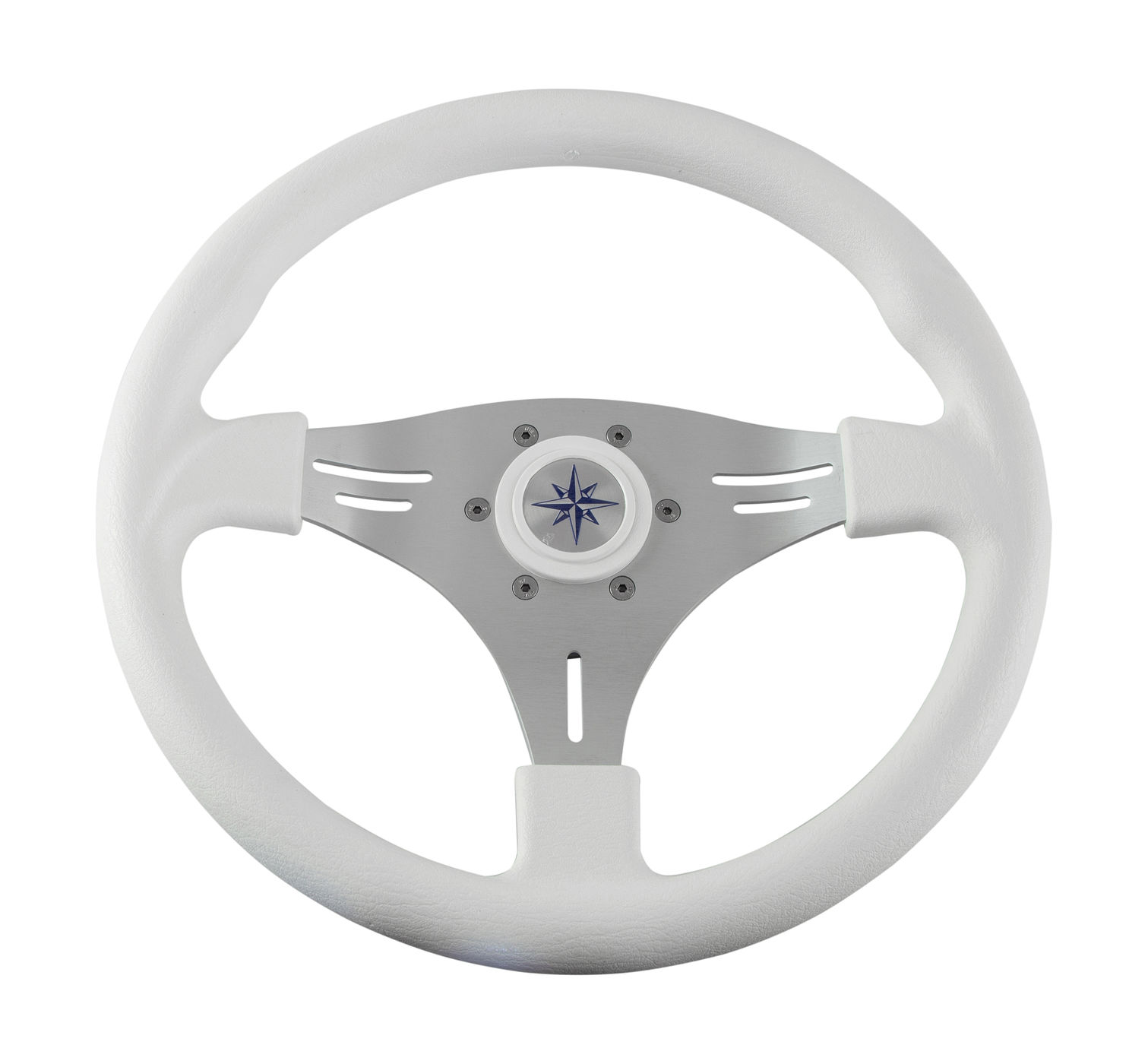 Купить Рулевое колесо MANTA обод белый, спицы серебряные д. 355 мм Volanti Luisi VN70551-08 7ft.ru в интернет магазине Семь Футов