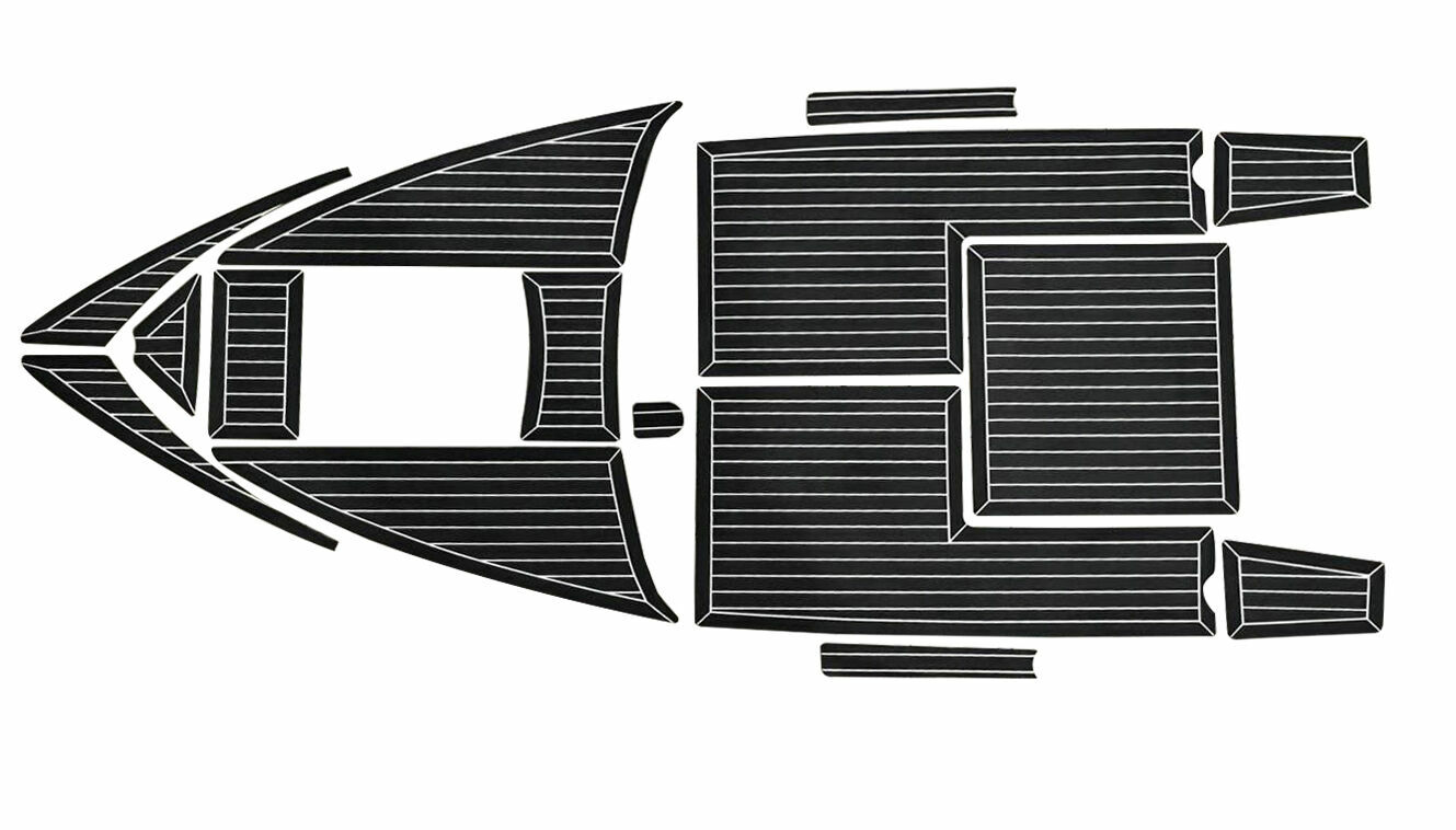 Купить Комплект палубного покрытия для Феникс 560, тик черный, с обкладкой, Marine Rocket teak_560_black_2 7ft.ru в интернет магазине Семь Футов