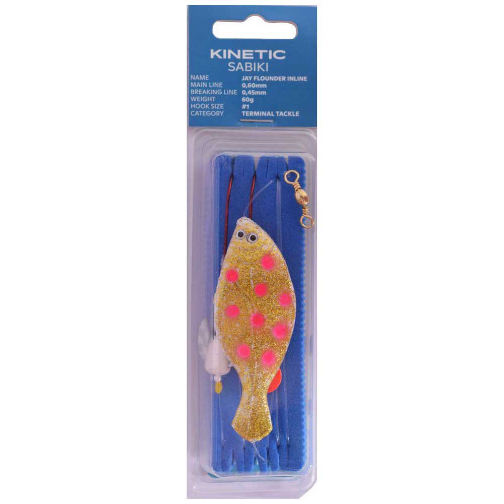 Kinetic F177-152-252 Sabiki Jay Flounder Inline 120g Рыболовное Перо Бесцветный Glow / Pink Dots
