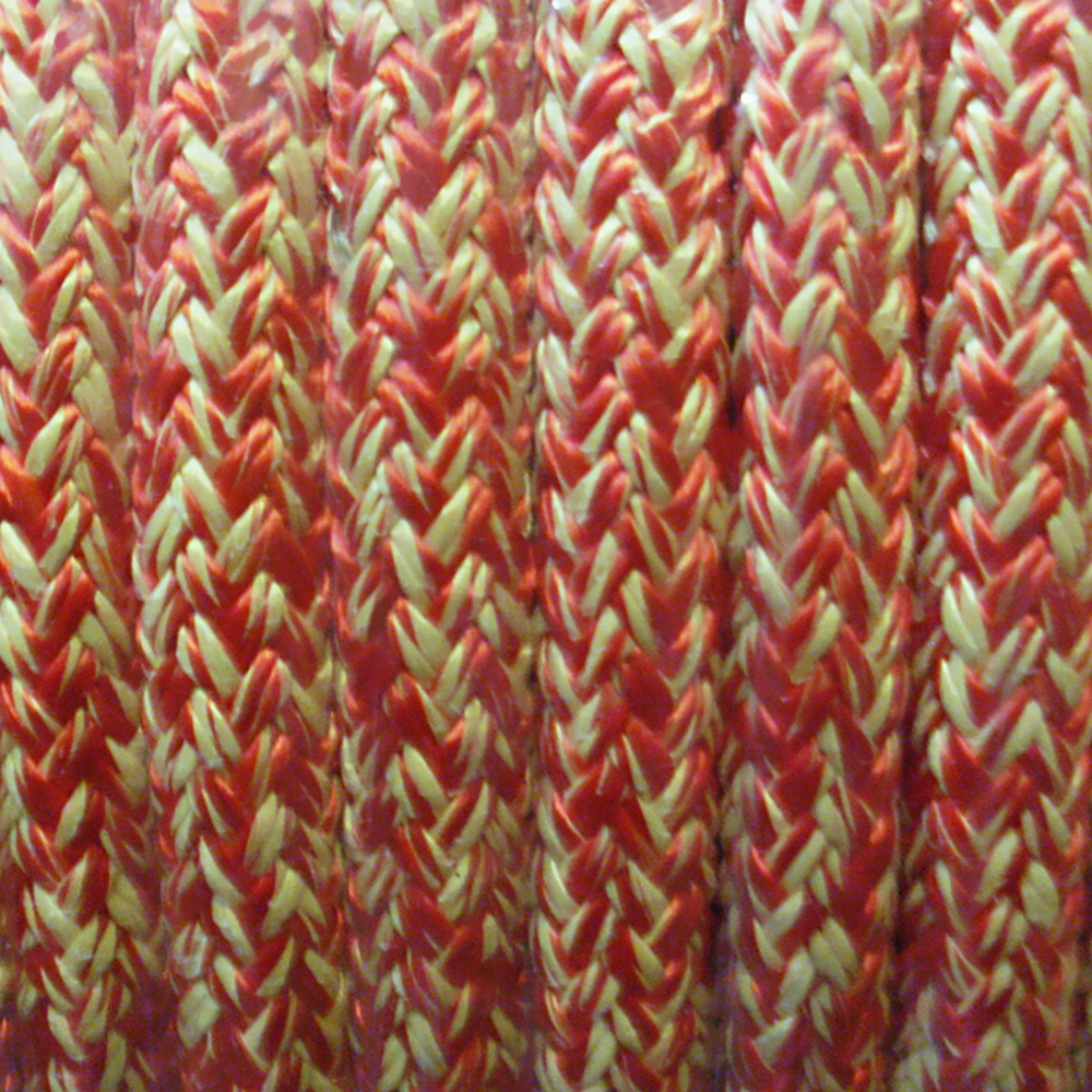 Трос плетеный для крепления кранцев из волокна Kevlar/Pes HT Benvenuti KEW/PES-COVER-R/Y-9 Ø9мм красный/желтый