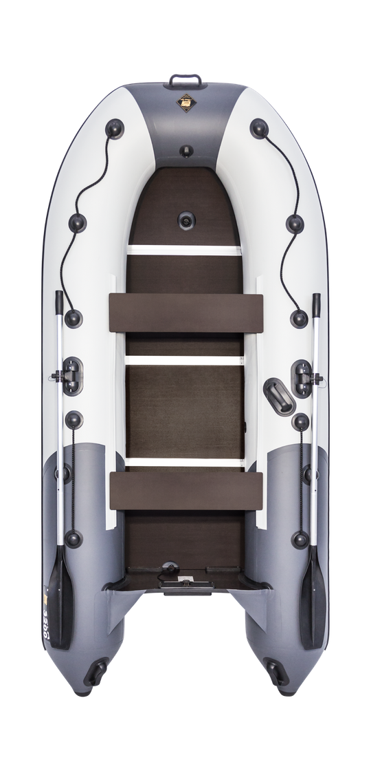 Надувная лодка ПВХ, Ривьера Компакт 3200 СК Комби, светло-серый/графит 4603725300514