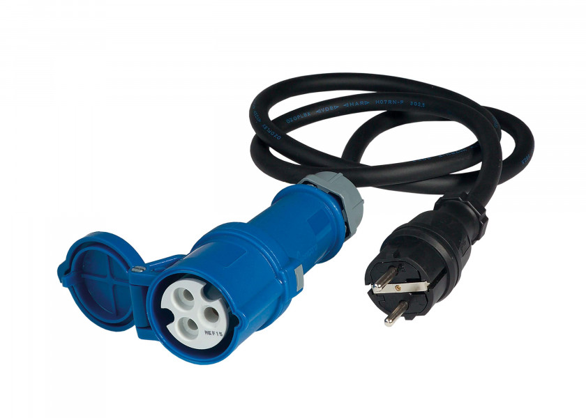 Купить Розетка CEE «мама» на вилку Schuko «папа» / длина 1,5 м / 3x 2,5 кв. мм / черный 76468-bvs 7ft.ru в интернет магазине Семь Футов