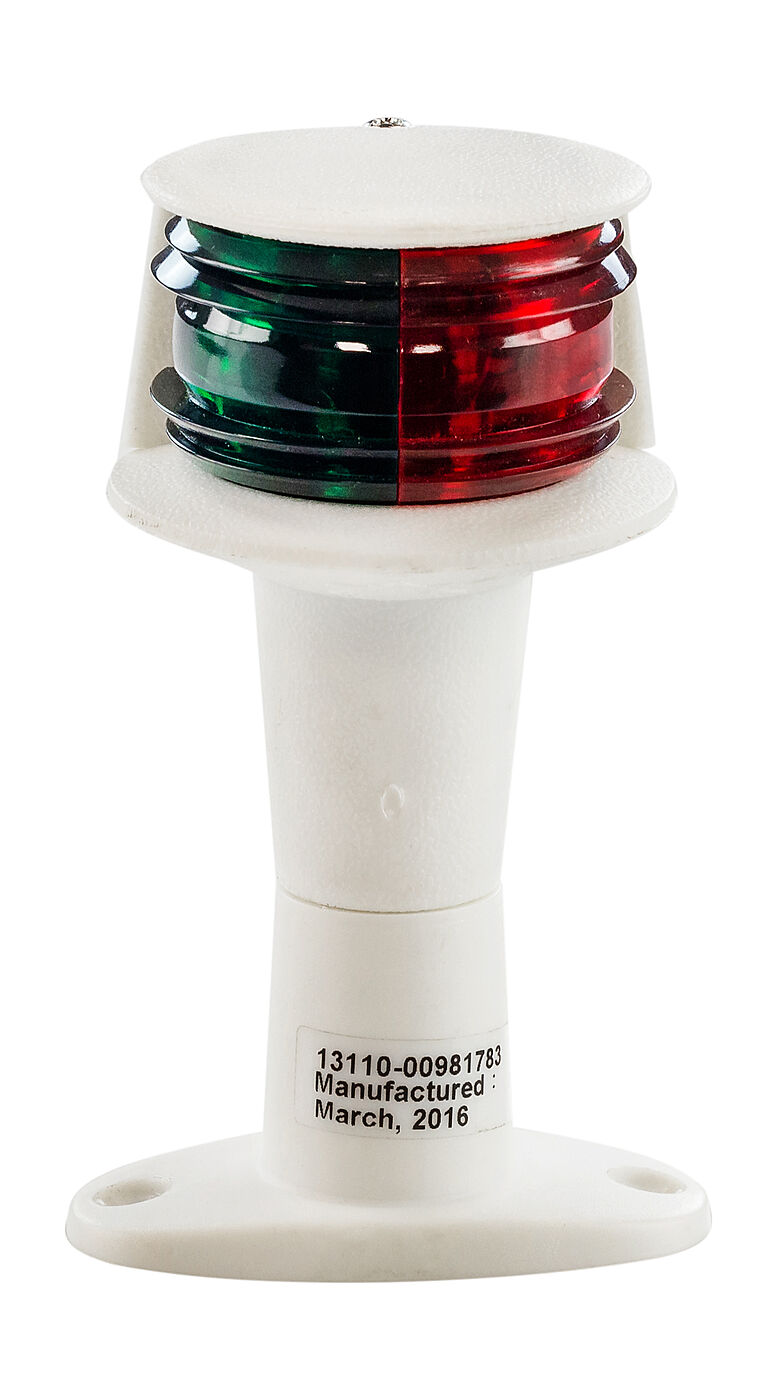 Огонь ходовой комбинированый (красный, зеленый) на стойке 100 мм, белый GUMN YIE LPMSDFX00002