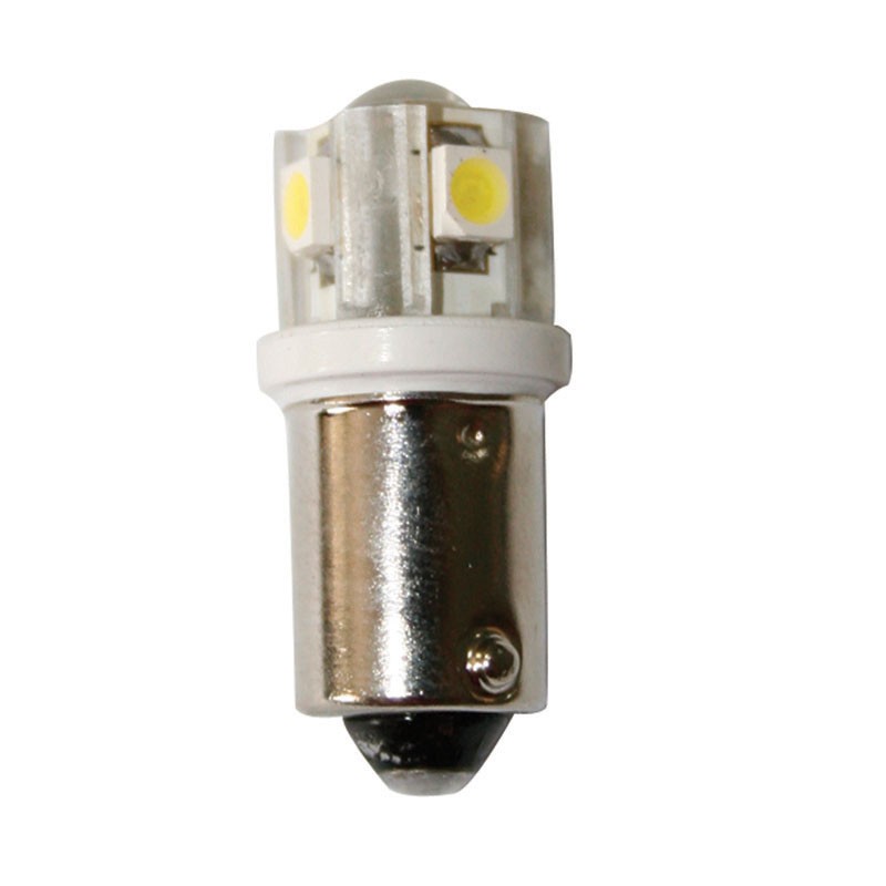 Лампочка светодиодная Lalizas 71233 для навигационных огней холодный белый свет 4SMD светодиода + 1LED 12 В BA9S