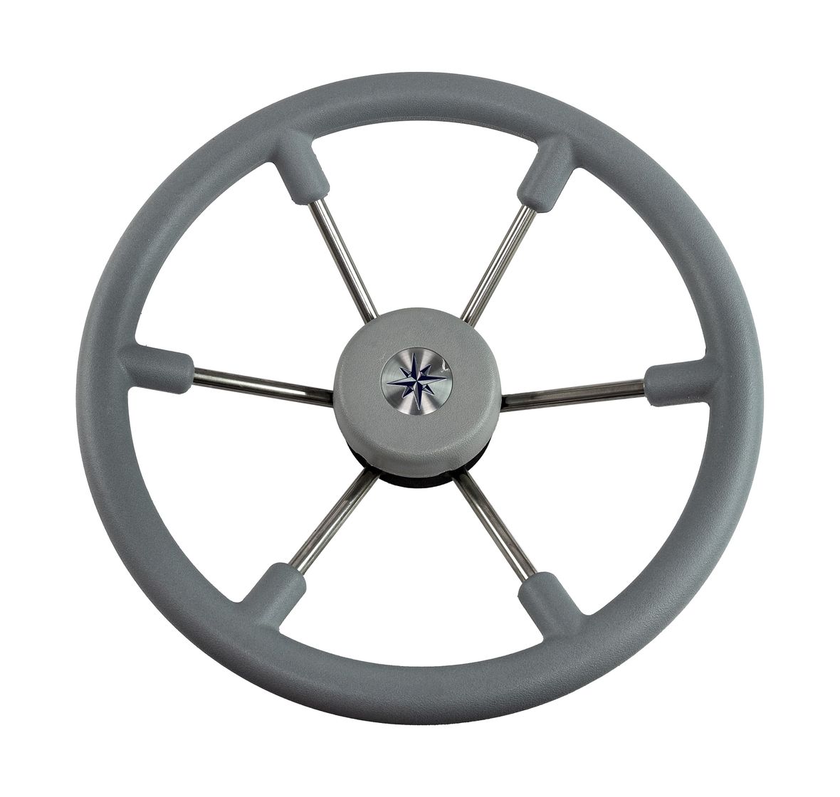 Рулевое колесо LEADER TANEGUM серый обод серебряные спицы д. 360 мм Volanti Luisi VN7360-03