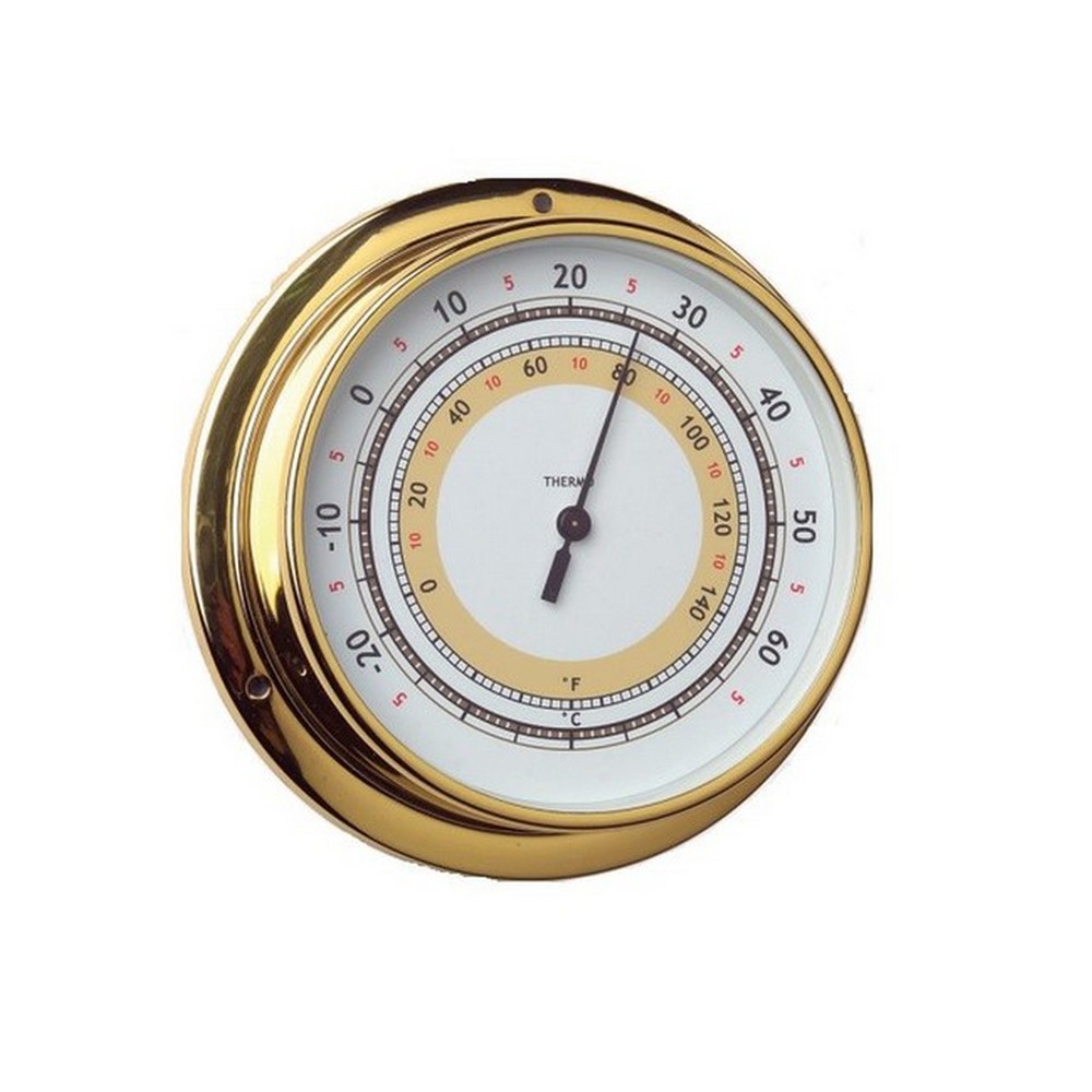 Термометр судовой Termometros ANVI 32.1532.00 Ø120x40мм циферблат Ø95мм из полированной латуни