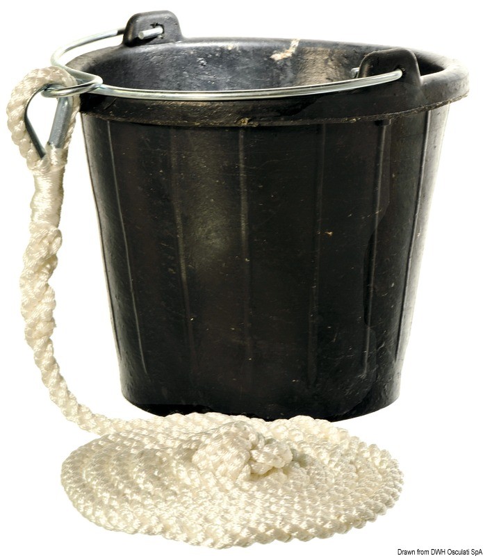 Купить Затопляемое ведро YACHTICON из резины 8 литров с концом 3 м, Osculati 23.887.00 7ft.ru в интернет магазине Семь Футов