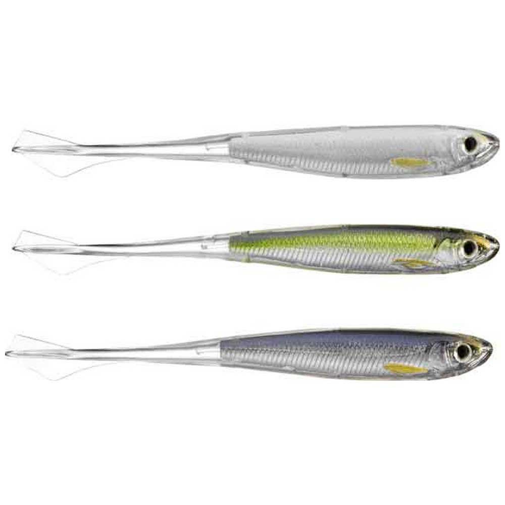 Live target GTM130SK934 Ghost Tail Minnow Dropshot Мягкая приманка 130 mm Silver / Brown