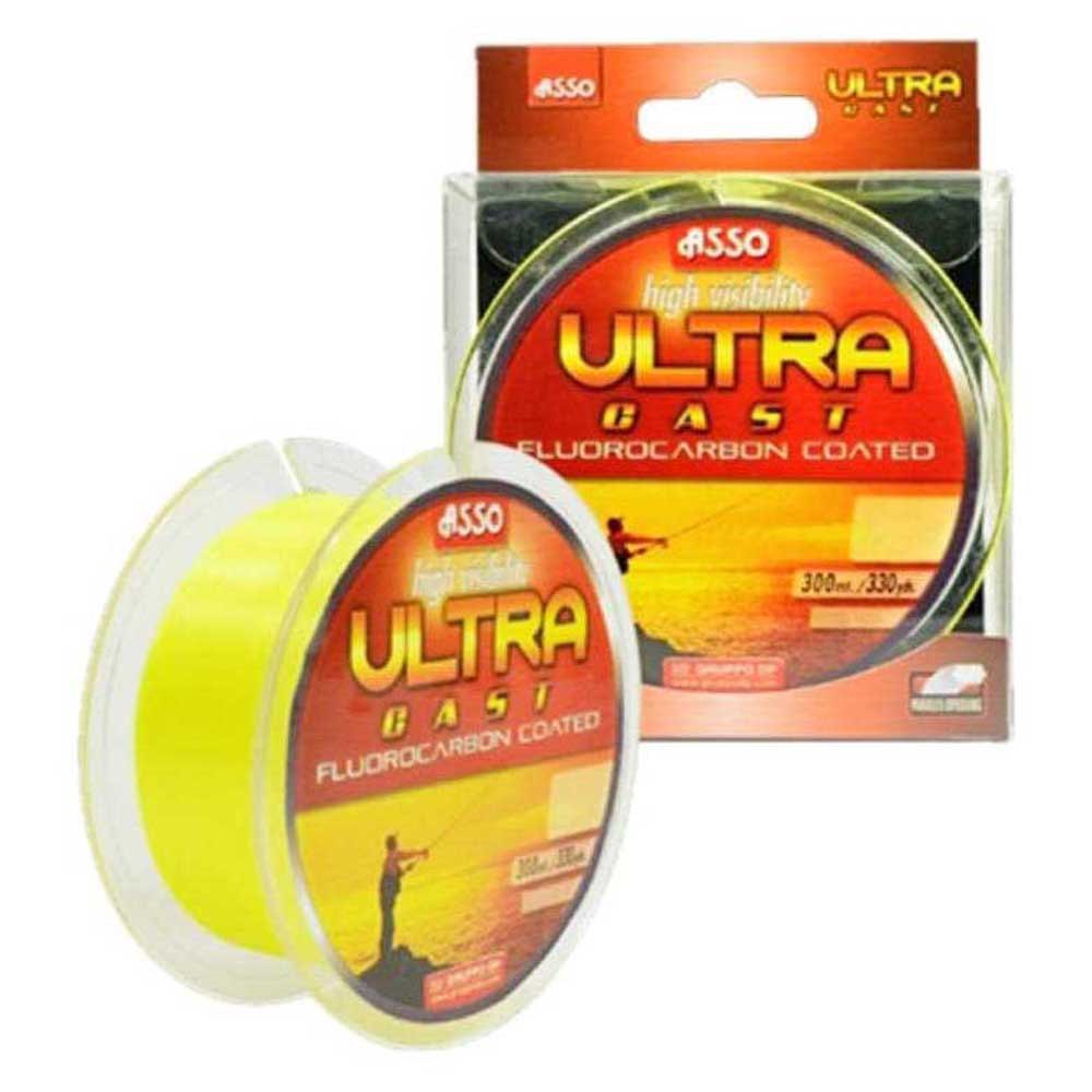 ASSO 8053736496014 Ultra Cast Paralelo 300 m Монофиламент  Yellow Fluor 0.200 mm