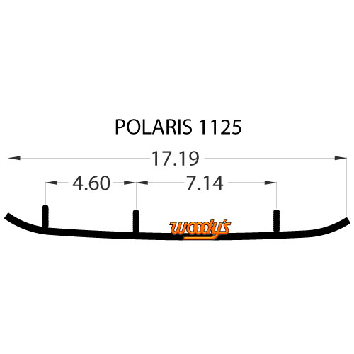 Коньки для лыж снегохода Polaris TPI4-1125 TPI4-1125 Woody's