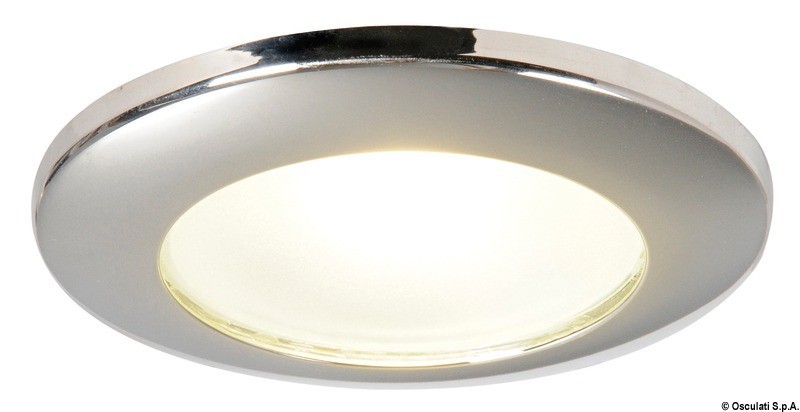 Купить Встраиваемый LED светильник Syntesis 12/24В 3Вт 70Лм белый свет накладка из нержавеющей стали, Osculati 13.449.01 7ft.ru в интернет магазине Семь Футов