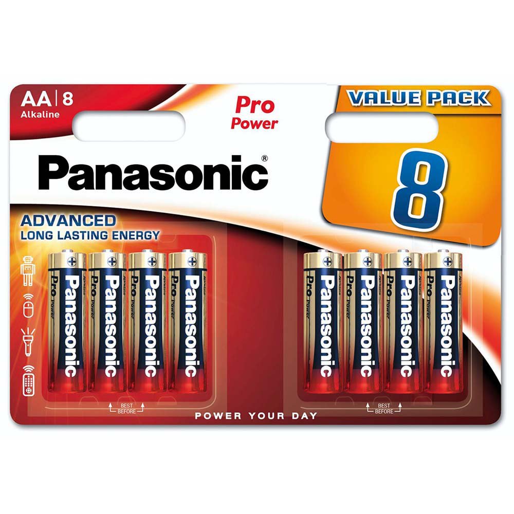 Panasonic 00235849 Pro Power LR 6 Mignon Щелочные батареи 8 единицы измерения Серебристый Silver