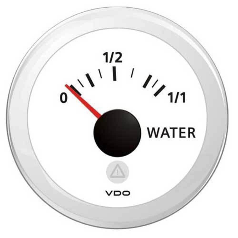 Аналоговый индикатор уровня воды VDO Veratron ViewLine A2C59514677 Ø52мм 8–32В 4–20мА шкала 0–1/2–1/1 белого цвета